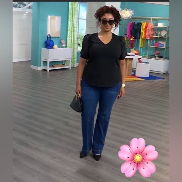 DG2 by Diane Gilman New Classic Stretch Denim Trouser Plus Size Tall Jean 24WT - Picture 2 of 10